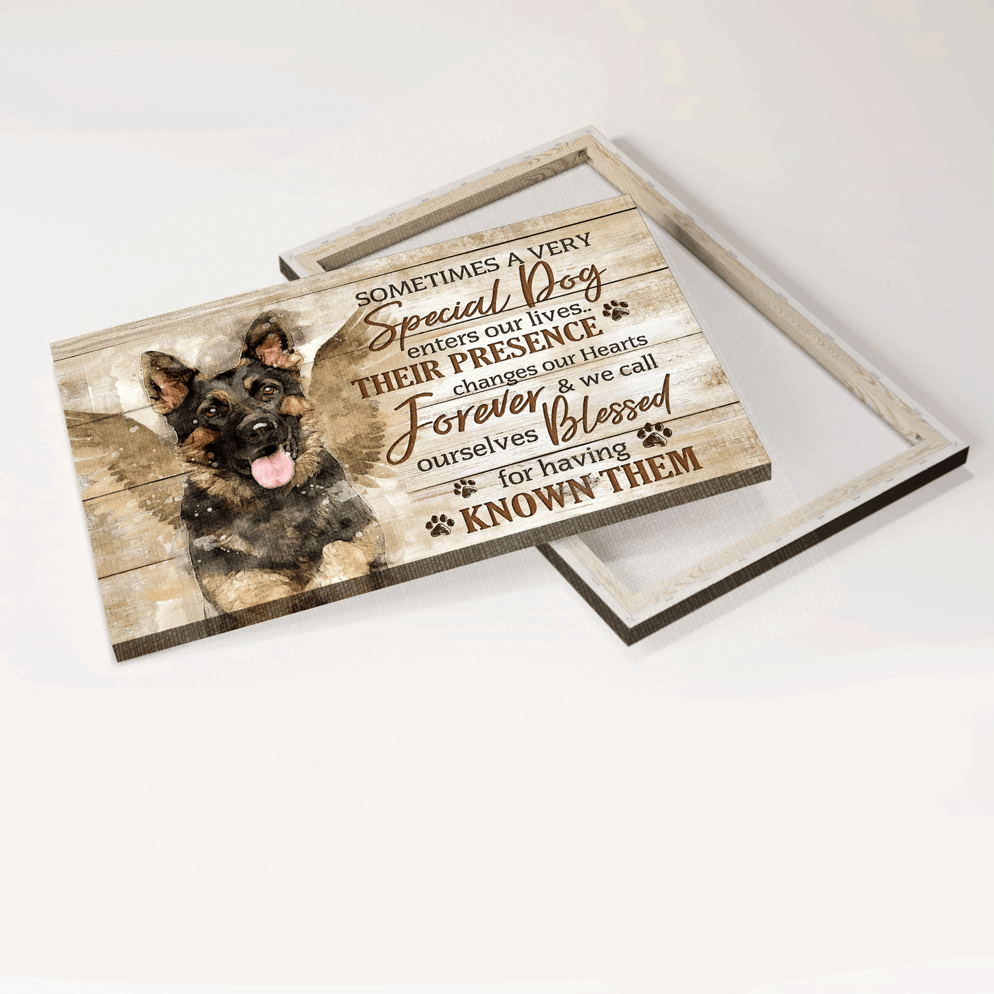 German shepherd Landscape Canvas- German shepherd painting, Beautiful wings canvas- Gift for dog lover- Sometimes a very special dog enter our life - Dog Landscape Canvas Prints, Wall Art