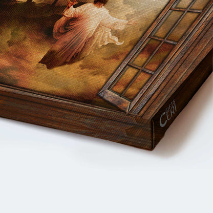Jesus Landscape Canvas- Jesus painting, The rugged cross, Heaven's light, Praying to God- Gift for Christian - Landscape Canvas Prints, Christian Wall Art