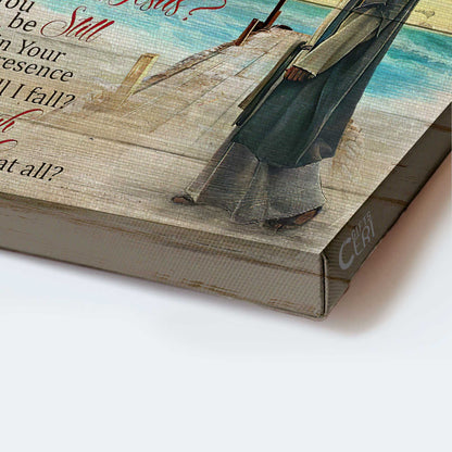 Jesus Landscape Canvas- Jesus Painting, Walking on the beach, Seagull - Gift for Christian- I can only imagine - Landscape Canvas Prints, Wall Art