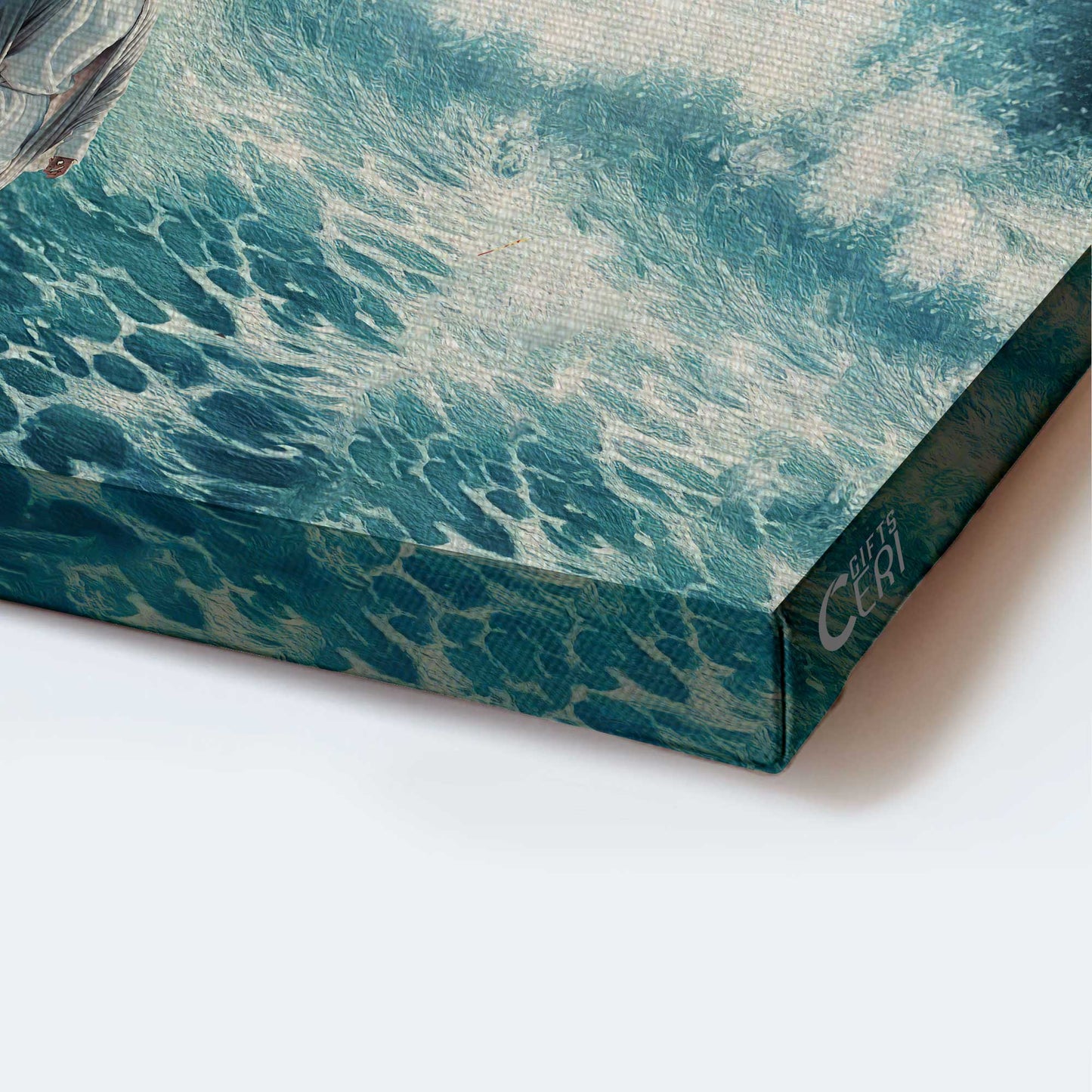 Jesus Landscape Canvas- Jesus Painting, Walking on the sea- Gift for Christian - Landscape Canvas Prints, Christian Wall Art