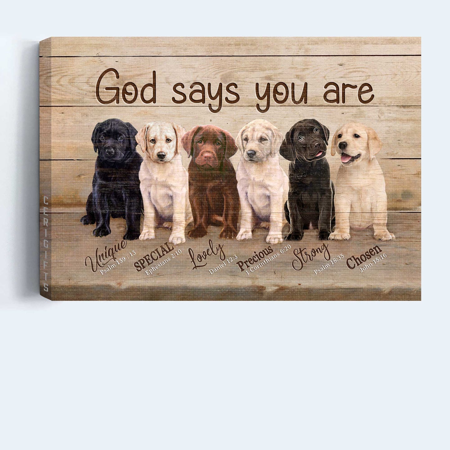 Labrador Landscape Canvas- Labrador, Puppy, Pets - Gift for Dog lover- God says you are-  Dog Landscape Canvas Prints, Wall Art