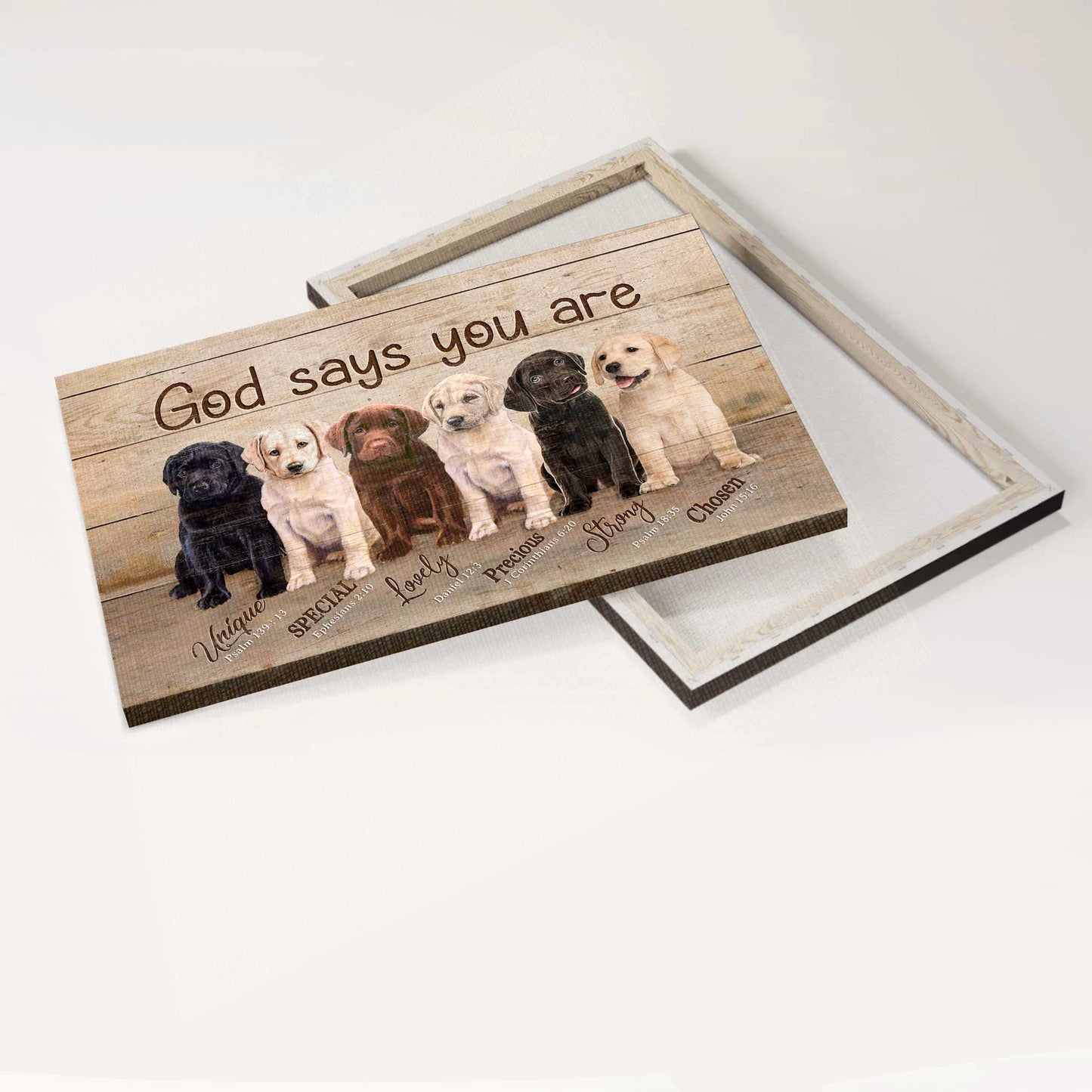 Labrador Landscape Canvas- Labrador, Puppy, Pets - Gift for Dog lover- God says you are-  Dog Landscape Canvas Prints, Wall Art