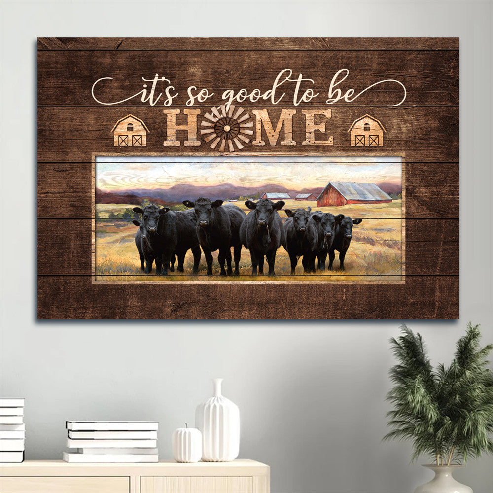 Jesus Landscape Canvas - Angus Aberdeen, Tranquil farm Landscape Canvas - Gift For Religious Christian - It's so good to be home