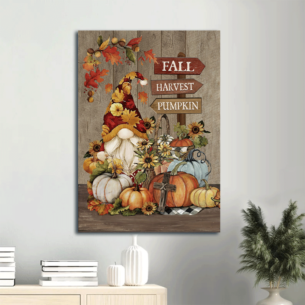 Jesus Portrait Canvas- Autumn Season, Pumpkin Drawing, Autumn Leaves, Fall, Harvest, Pumpkin Portrait Canvas-Gift For Christian