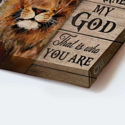 Jesus Landscape Canvas- Lion king painting, Cross symbol canvas- Gift for Christian- Way maker, miracle worker - Landscape Canvas Prints, Wall Art