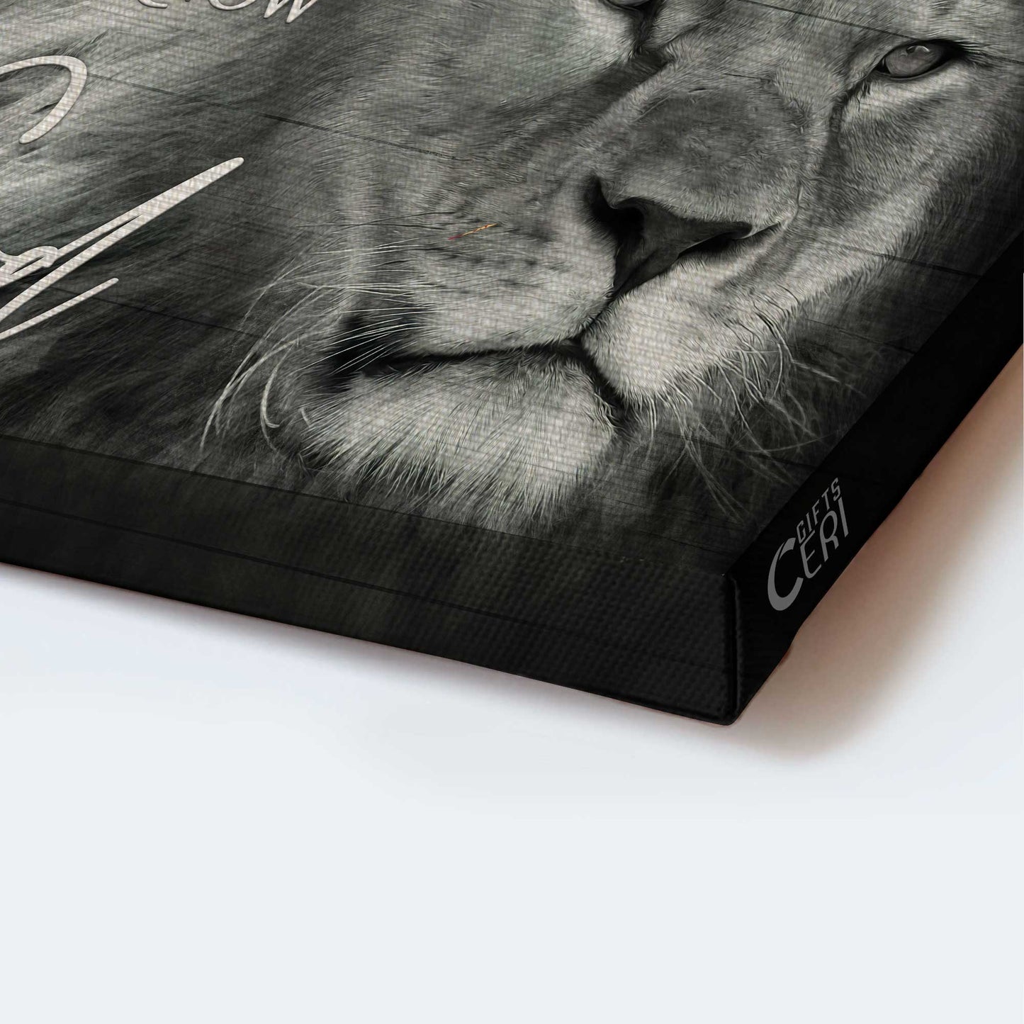 Jesus Landscape Canvas- Lion of Judah, Black and white painting- Gift for Christian- Be still and know that I am God - Landscape Canvas Prints, Wall Art