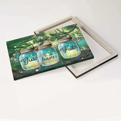 Jesus Landscape Canvas- Miracle glass jar, Magic forest, Amazing candles, Just have faith - Gift for Christian- Landscape Canvas Prints, Christian Wall Art