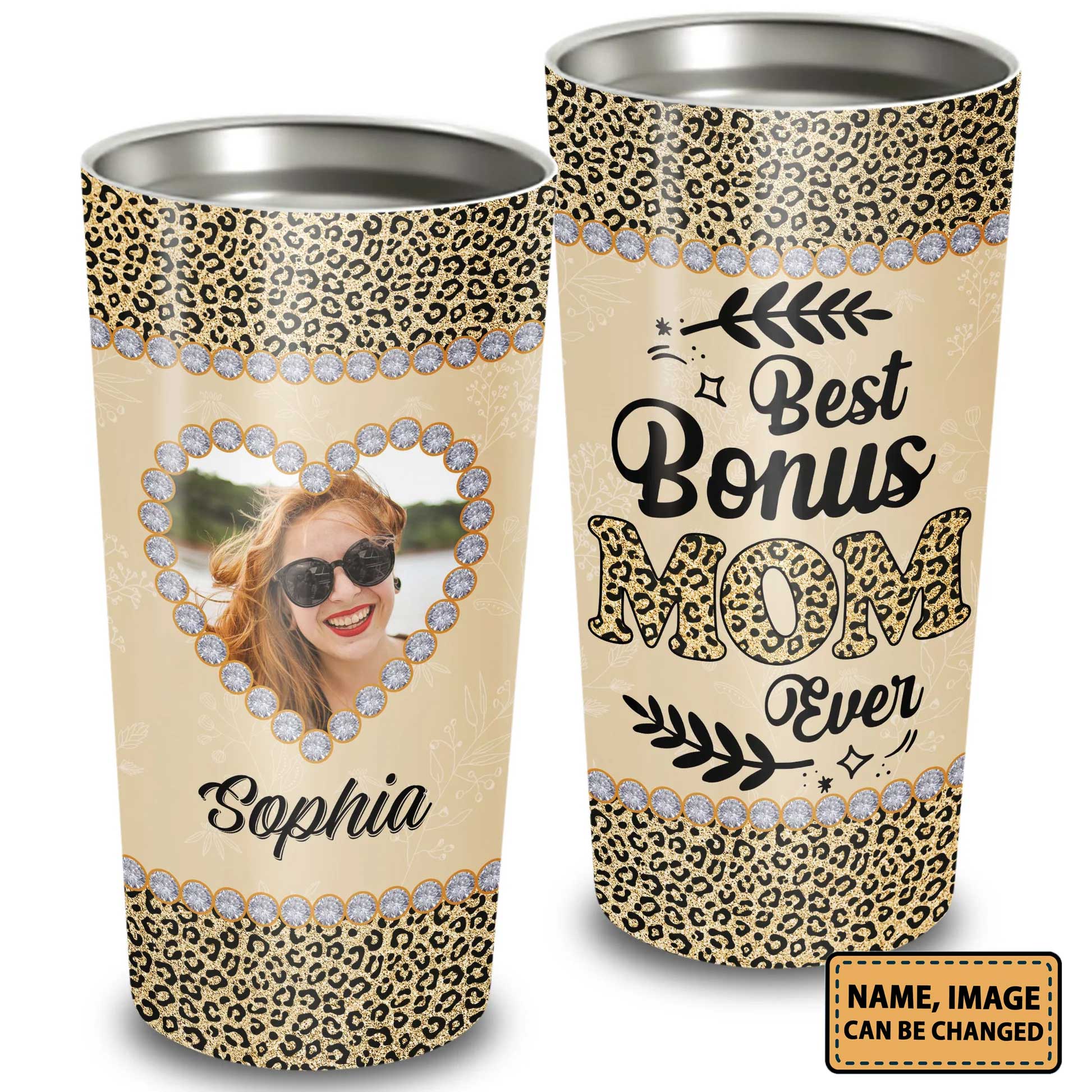 Best Personalized Mother's Day Gifts Tumbler - Custom Gift For Mother's Day, Presents for Mom - Best Bonus Mom Ever Tumbler