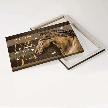 Jesus Landscape Canvas- Amazing Horse, Butterfly Painting Landscape Canvas- Gift For Christian- Let Your Faith Be Bigger Than You Fear