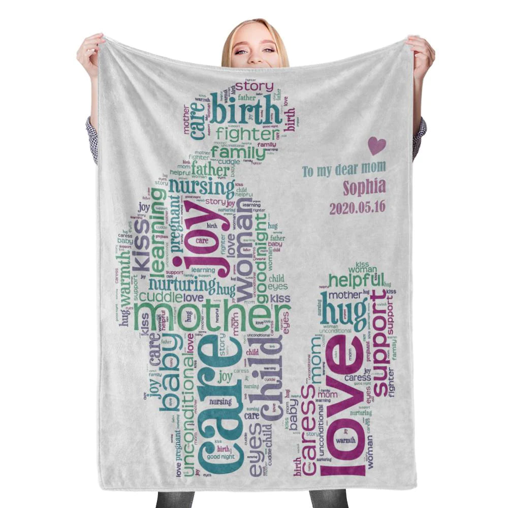 Dear Mom - Personalized Mother's Day Mother Blanket