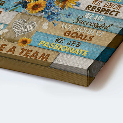 Office Landscape Canvas - Sunflower Painting Canvas - Gifts For Coworkers - In This Office, We Are A Team Canvas
