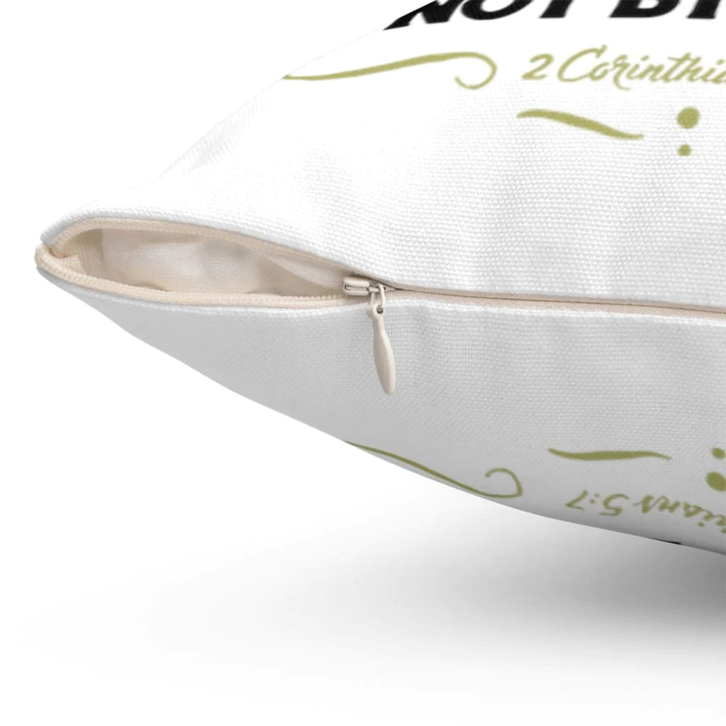 Christian Throw Pillow, Jesus Pillow, Inspirational Gifts, 2 Corinthians 5:7 Bible Verse Pillow