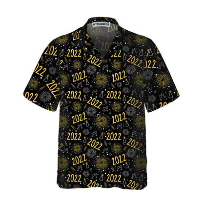2022 New Year Golden Firework Hawaiian Shirt, Happy New Year Shirt For Men And Women- Perfect Gift For Fishing Lovers, Friends, Husband, Boyfriend, Family