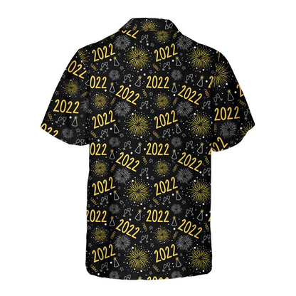 2022 New Year Golden Firework Hawaiian Shirt, Happy New Year Shirt For Men And Women- Perfect Gift For Fishing Lovers, Friends, Husband, Boyfriend, Family