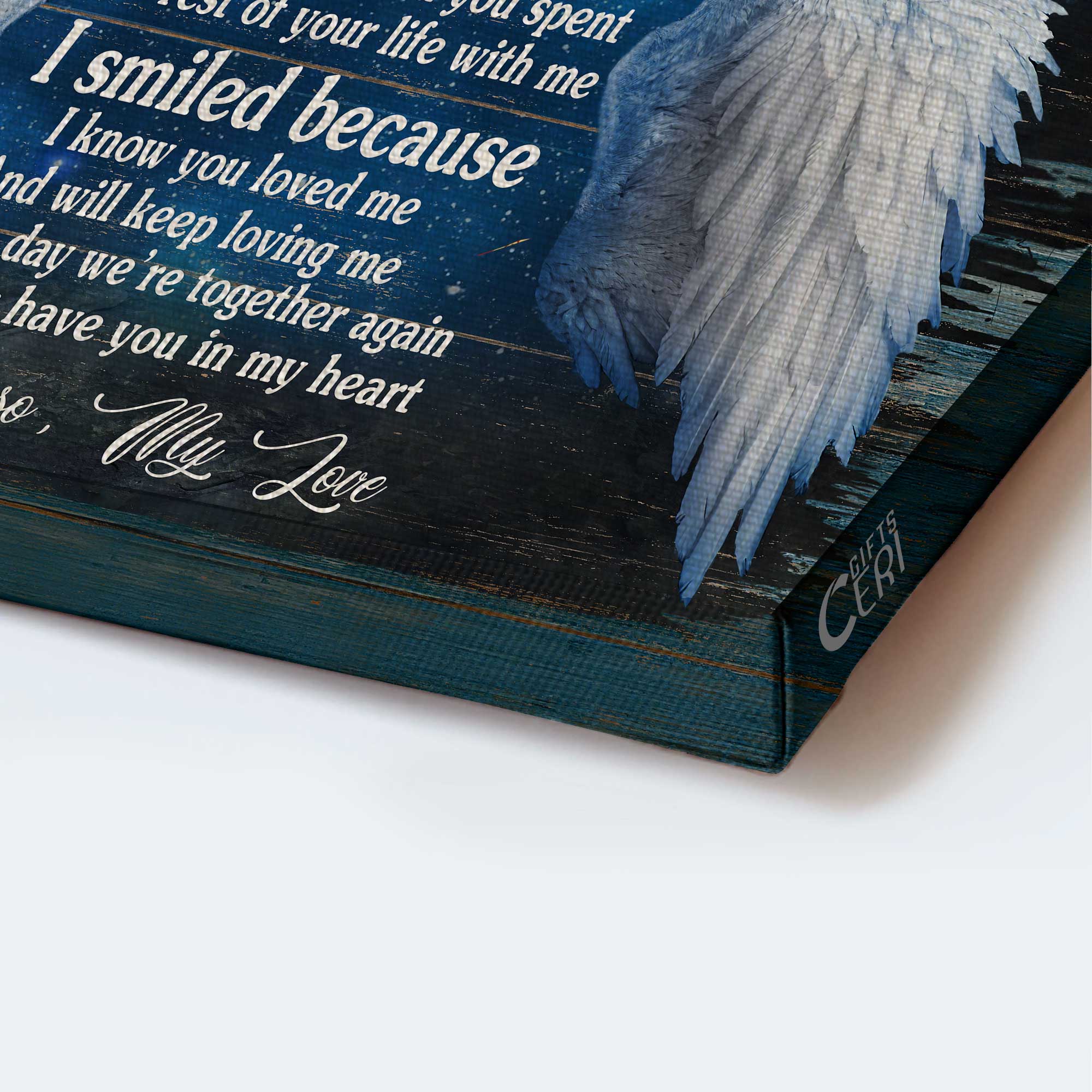 Memorial Landscape Canvas - To My Love, Angel Wings, Heaven Canvas