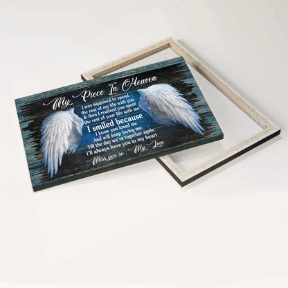 Memorial Landscape Canvas - To My Love, Angel Wings, Heaven Canvas - Memorial Gift For Member Family - I'll Always Have You In My Heart