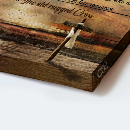 Jesus Landscape Canvas - Wooden Cross, Farm Sunset Canvas - Gift For Christian - I Still Believe In Amazing Grace Canvas