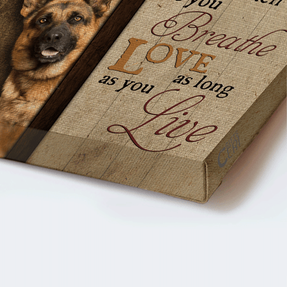 German shepherd Portrait Canvas- German shepherd dogs-  Gift for dog lover-  Do what makes you happy - Portrait Canvas Prints, Wall Art