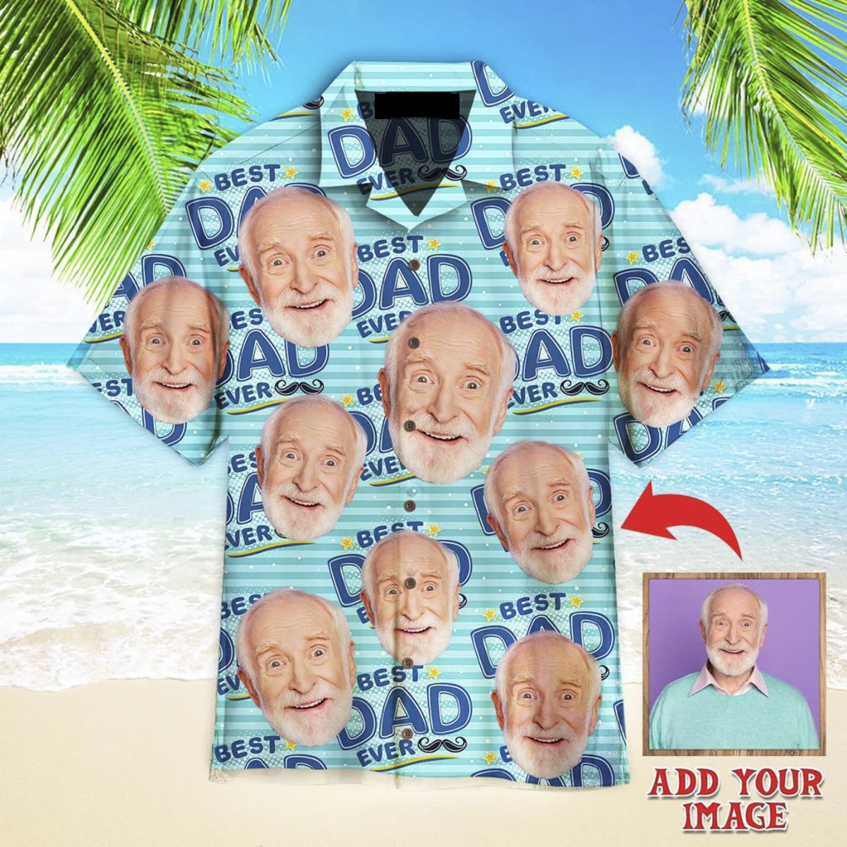 Funny Custom Face Amazing Dad Gift For Best Father Custom Hawaiian Shirt, Personalized Hawaiian Shirts, Custom Photo Hawaiian Shirt