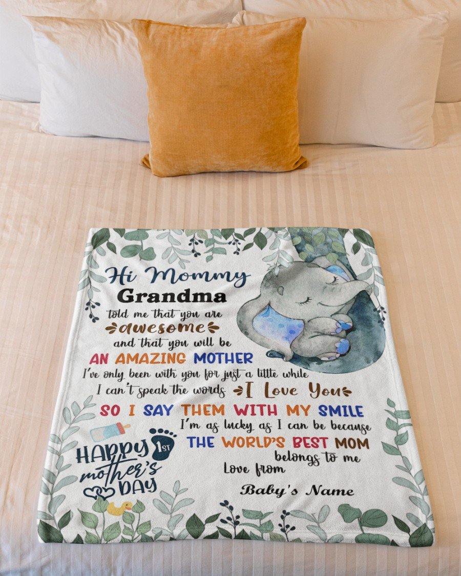 Mom To Be Gift Elephant An Amazing Mom Blanket