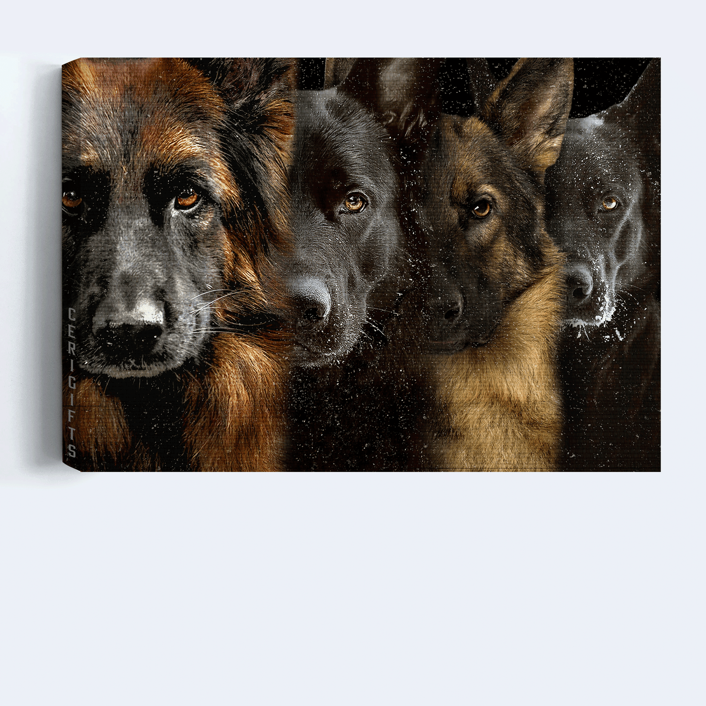 German Shepherd Landscape Canvas- Awesome German Shepherd Family, Dog Landscape Canvas- Gift For German Shepherd Lover, Dog Lover