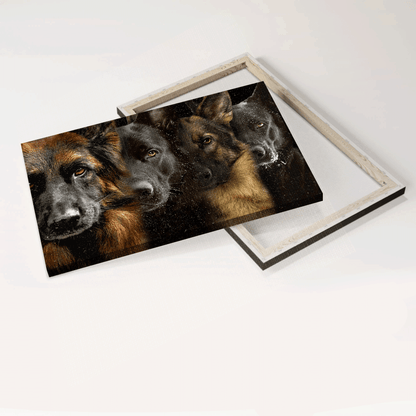 German Shepherd Landscape Canvas- Awesome German Shepherd Family, Dog Landscape Canvas- Gift For German Shepherd Lover, Dog Lover