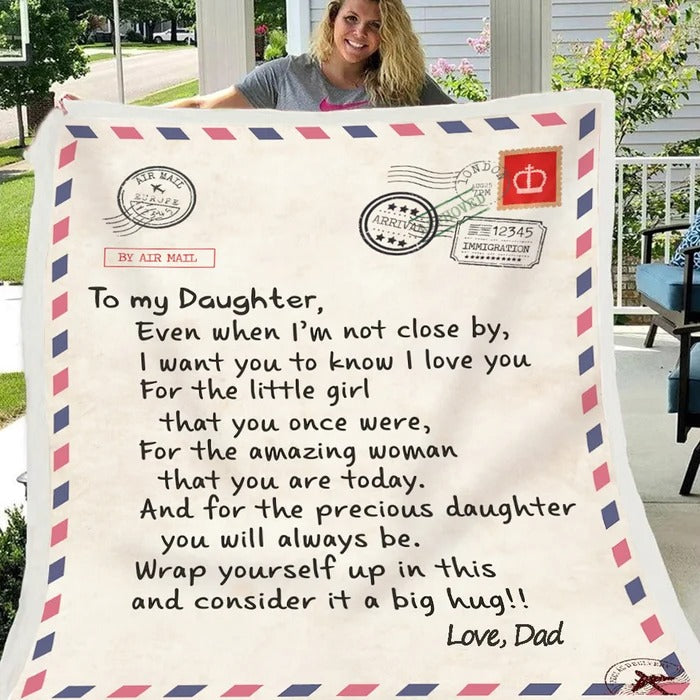 To my daughter cheap blanket love dad