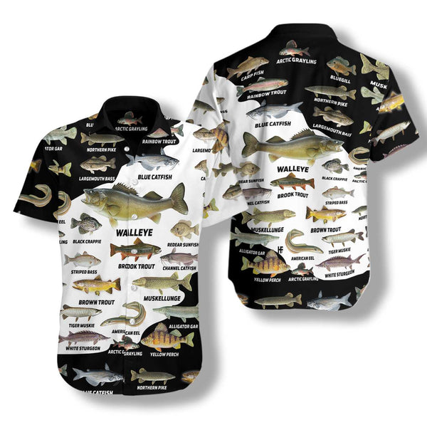 3D Freshwater Fish Types Hawaiian Shirt, Fishing Aloha Shirt For Men A -  Cerigifts