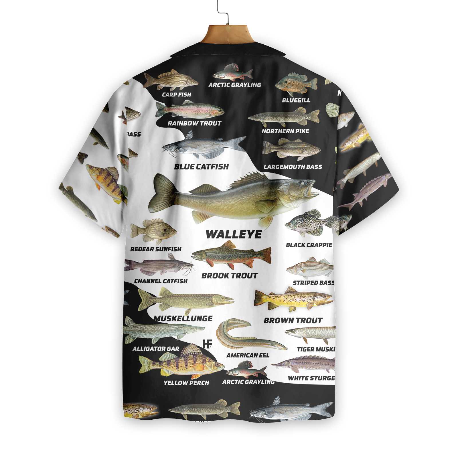 Trout LargeMouth Bass Fish Fishing Lovers Mens Long Sleeves, Light Blue,  Large 