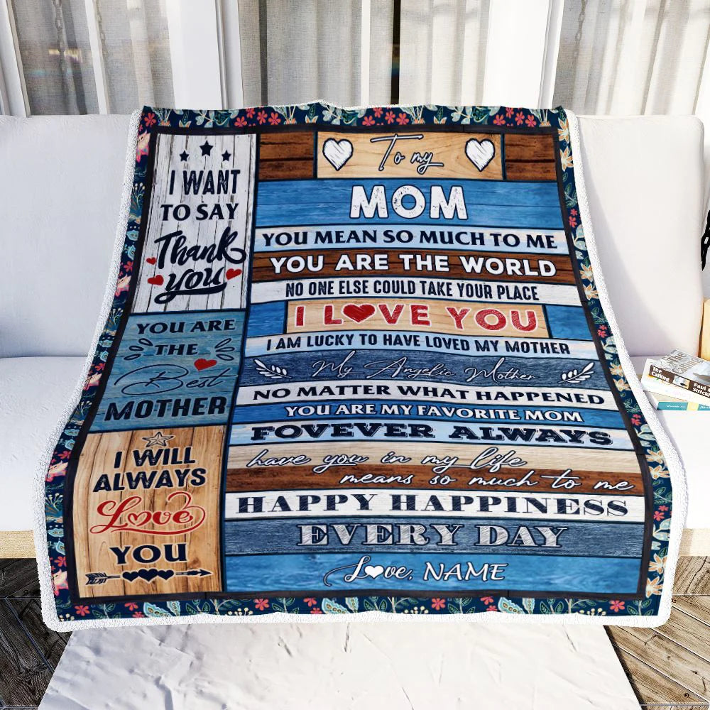 Personalized Note Blanket For Mom: Custom Message Gifts For Mom