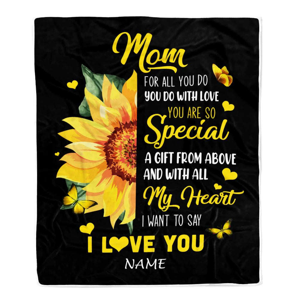 Mother’s Day, For Mom Gift, To My Mom, Sunflower Quilt Blanket, Happy Mother's Day factory