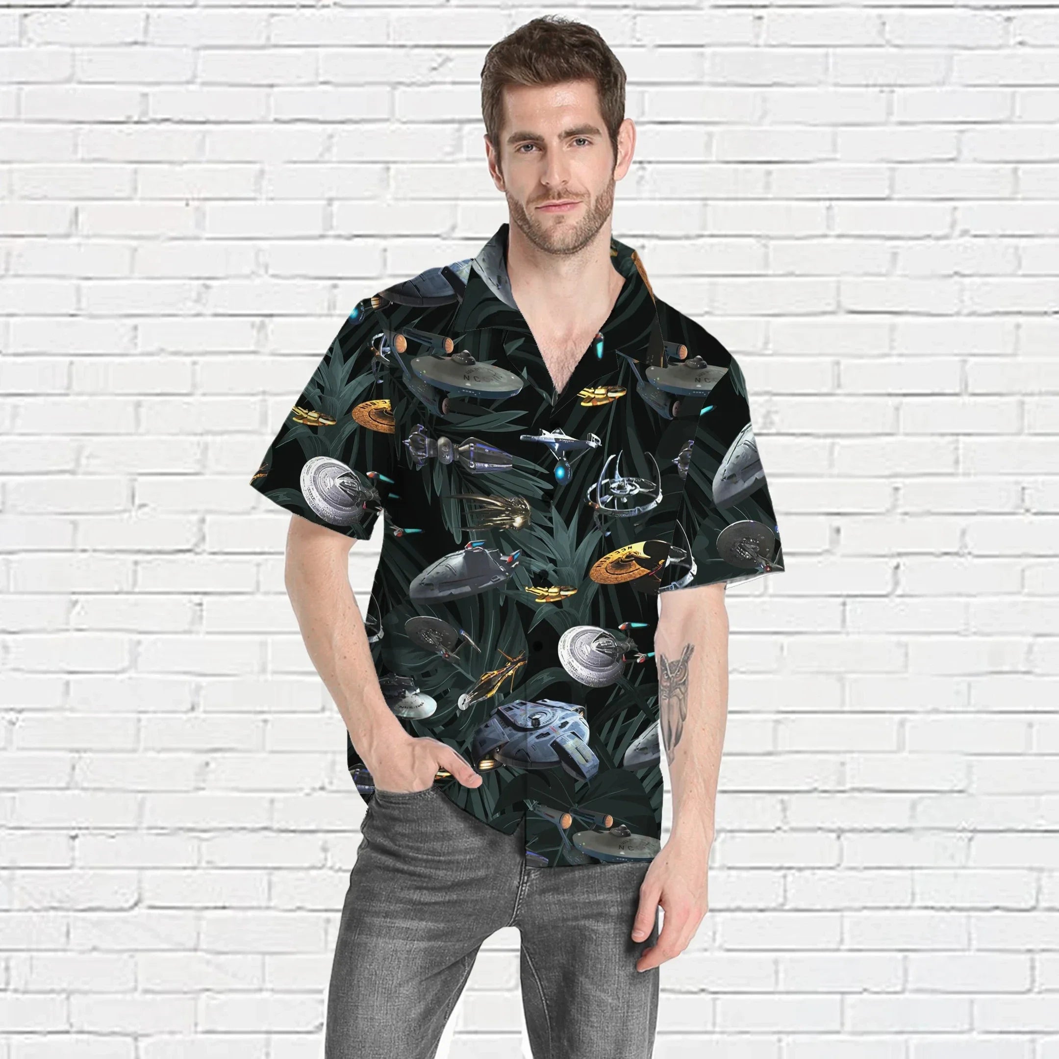 Star Trek Space Ships Hawaiian Shirt - Summer Gifts For Men, Women in 2023