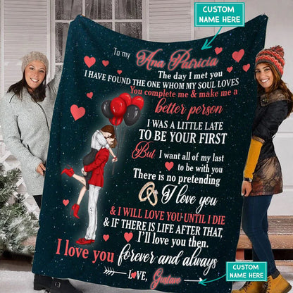 Gift for Wife Blanket - I Love You Throw Blanket - Gift from Romantic Husband, Couple, Anniversary, Birthday, Christmas, Valentine's Day, Mother's Day