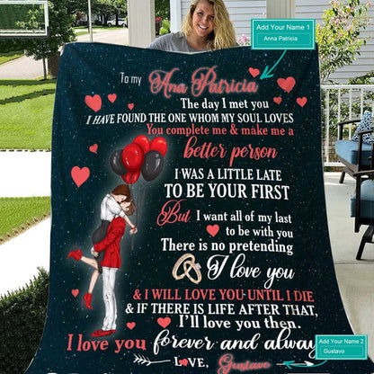 Gift for Wife Blanket - I Love You Throw Blanket - Gift from Romantic Husband, Couple, Anniversary, Birthday, Christmas, Valentine's Day, Mother's Day