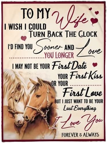 Gift For Wife Blanket - To My Wife, Horse Couple Blanket - Romantic Gift For Wife From Husband, Birthday, Christmas, Valentines, Anniversary Blanket