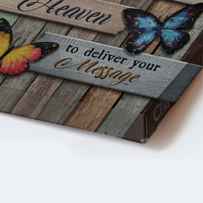 Heaven Portrait Canvas - Beautiful butterfly, Vintage picture Portrait Canvas - Memorial Gift For Family Members - Whisper, I love you