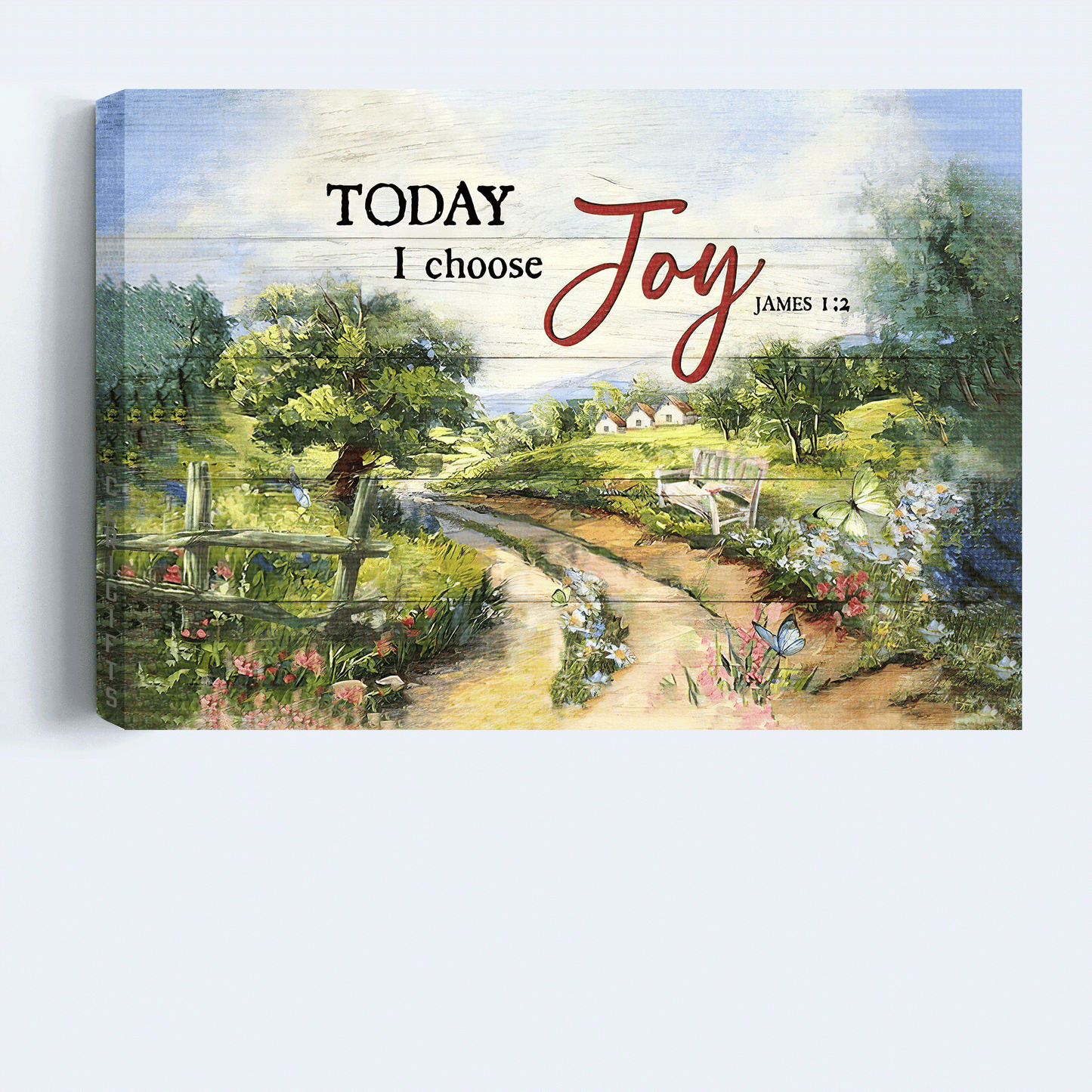 Farm Landscape Canvas - Beautiful countryside, Butterfly Landscape Canvas - Gift For Farmer - Today I choose joy