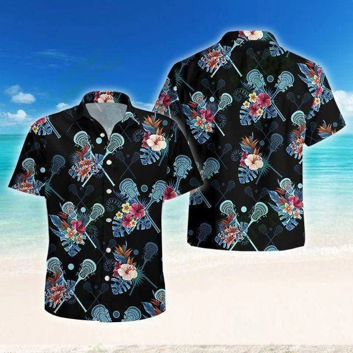 Lacrosse Tropical Hawaiian Shirt, Aloha Shirt Summer Gift For Men, Women