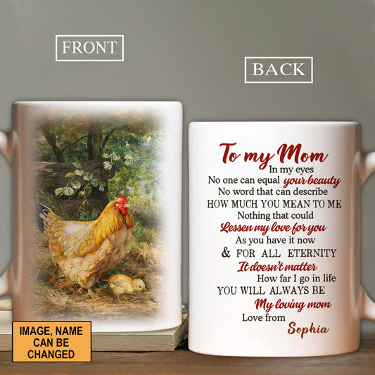 Gift For Mom Personalized Mug - Daughter to mom, Watercolor Mug - Custom Gift For Mother's Day, Anniversary, Presents for Mom - My loving mom Mug