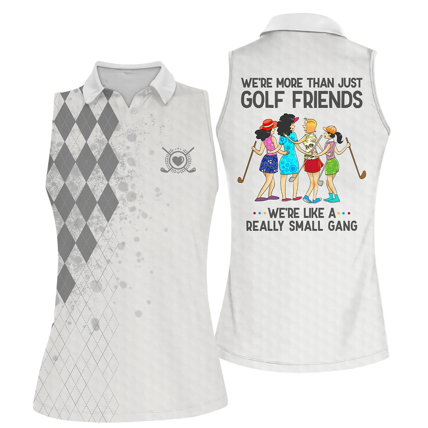 Golf Women Sleeveless Athleisure Polo Shirt, We're More Than Just Golf Friends Sleeveless Polo Shirt For Female - Gift Sport For Mother's Day, Golfers