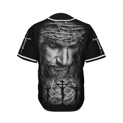 Personalized Jesus Baseball Jersey - Cross, Christ Baseball Jersey - Gift For Christians - The Savior Custom Baseball Jersey Shirt For Men Women