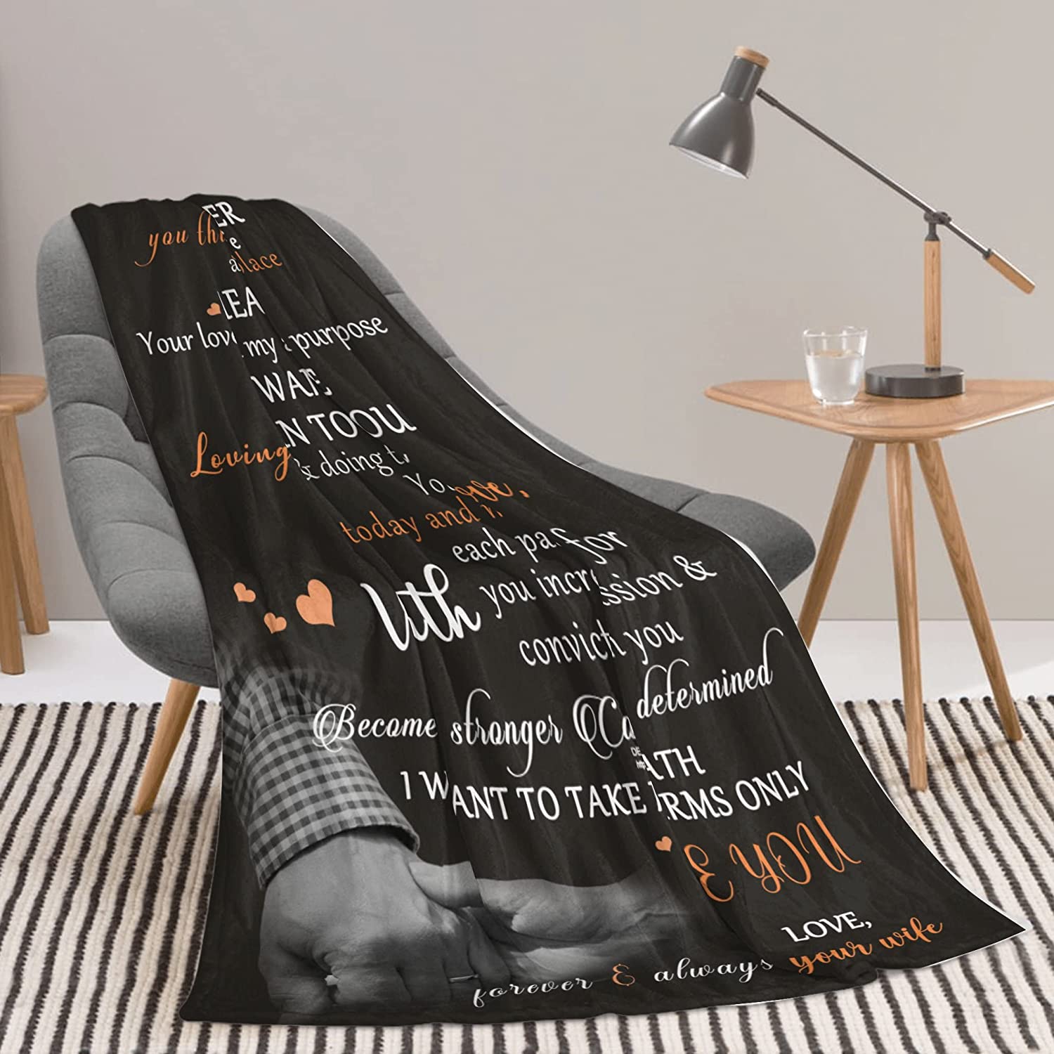 To My Husband Blanket From Wife, Gifts For Husband From Wife, Best Gifts Ideas For Husband, I Love You Blanket Gift for Husband From Wife, Blanket From Wife Best Anniversary Valentine Gifts To Husband