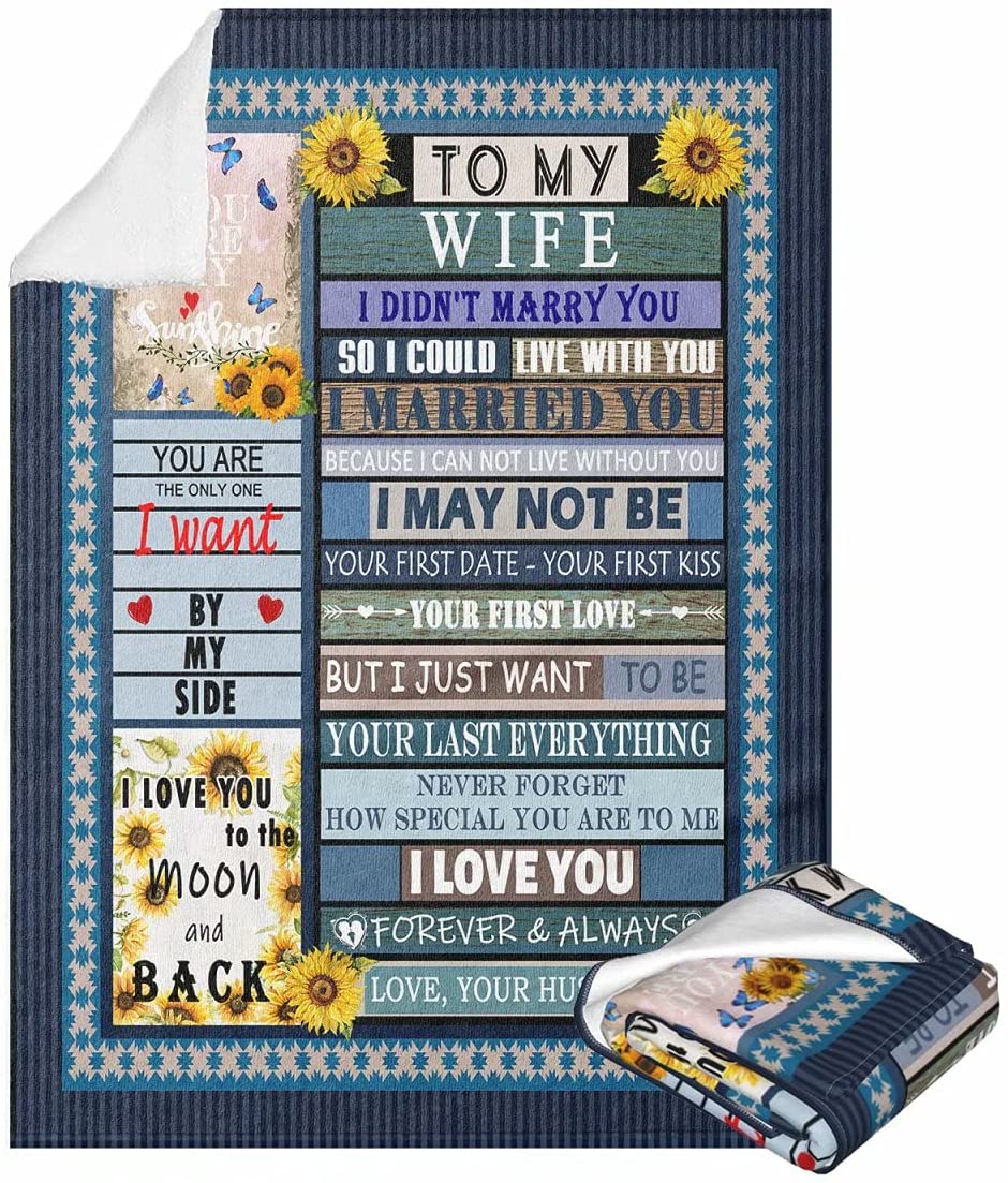 Gift For Wife, Couple Blanket, I Married You Blanket, You Are The Only One I Want By My Side Blanket - Valentine, Christmas, Wedding Anniversary Fleece Blanket