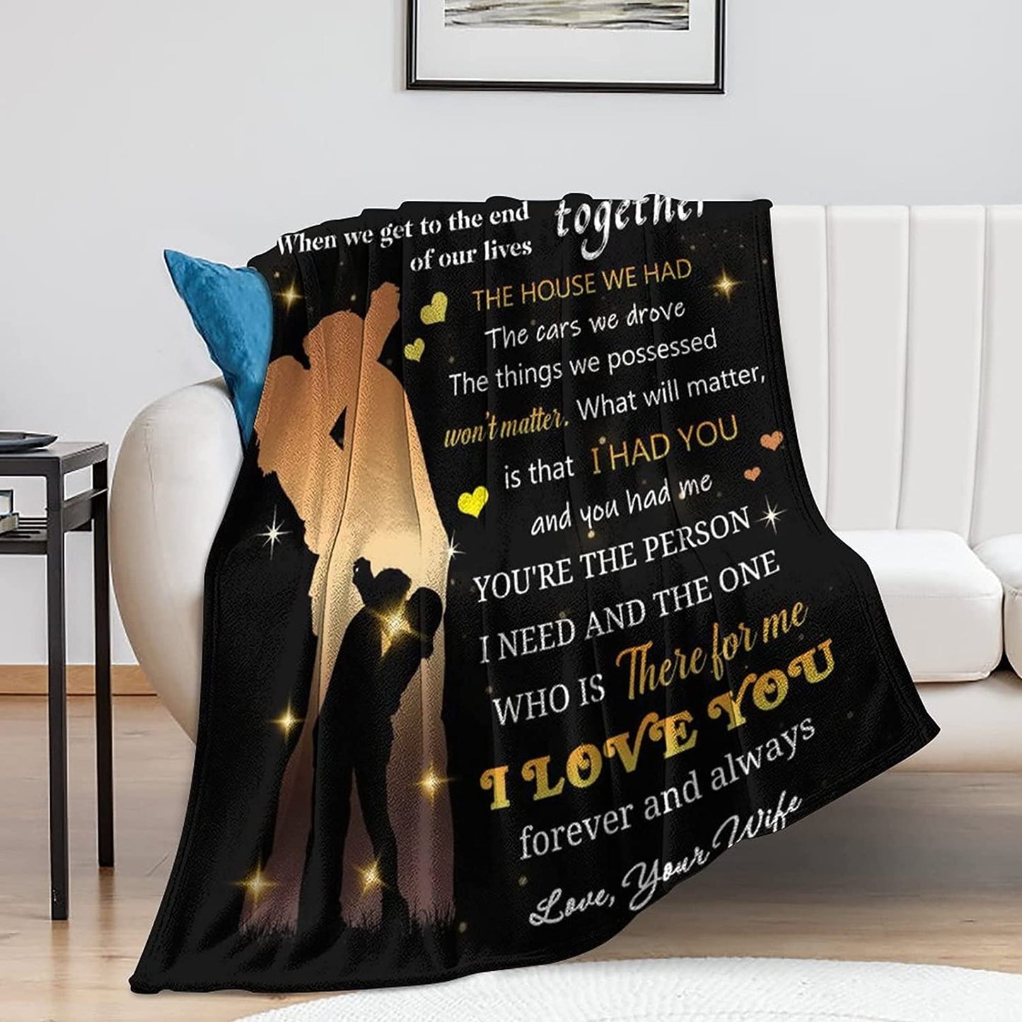 Personalized Gift For Husband Blanket - To My Husband, Romantic Love Letter, Couple Blanket - Custom Romantic Gift For Husband From Wife, Birthday, Anniversary Wedding, Christmas, Valentines Blanket