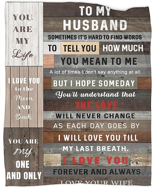 Gift For Husband Blanket - To My Husband Blanket - Romantic Gift For Husband From Wife, Birthday, Christmas, Valentines, Anniversary Blanket - You Are My Life Blanket