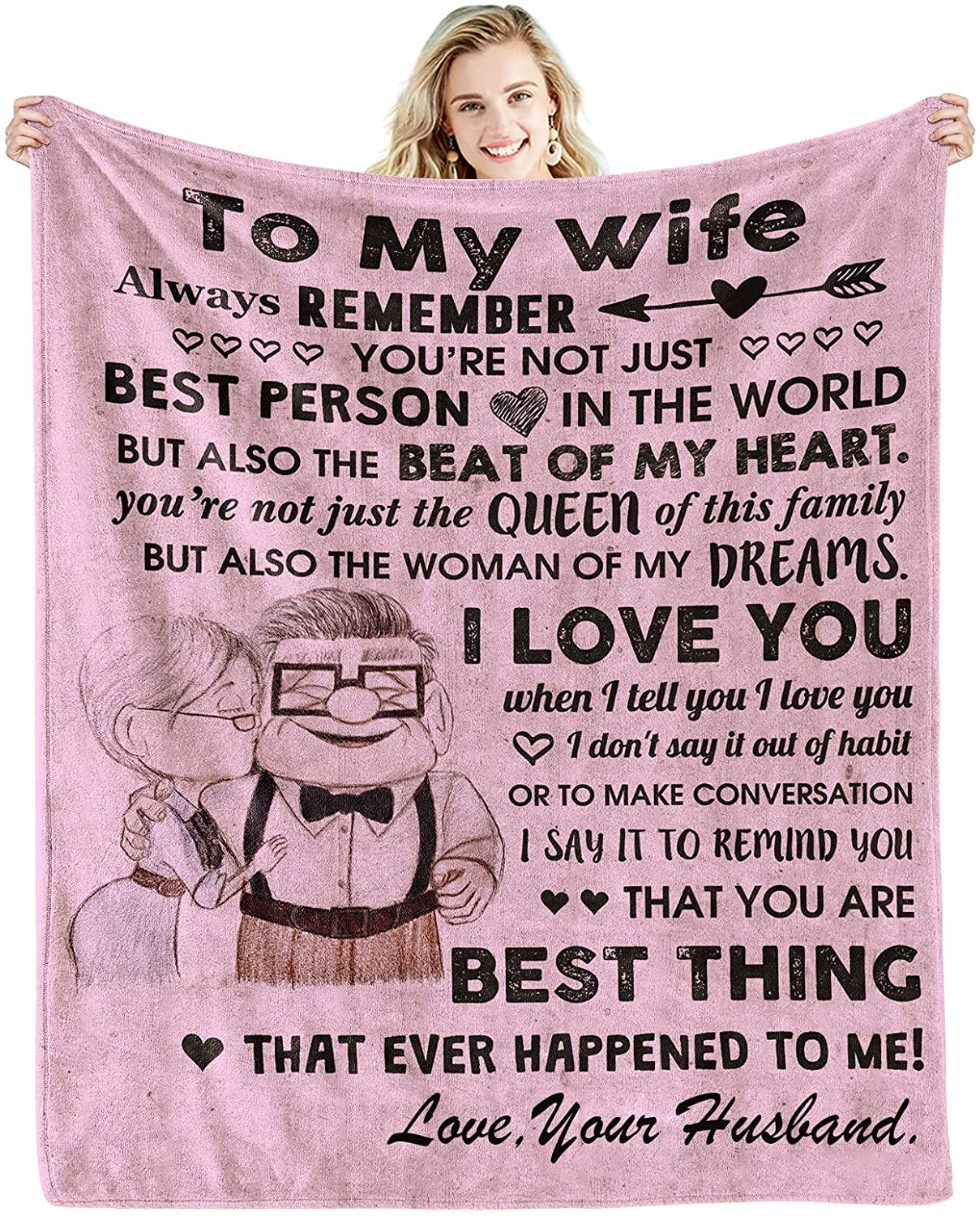 Gift For Wife Blanket - To My Wife, Old Couple Blanket - Romantic Gift For Wife From Husband, Birthday, Christmas, Valentines, Anniversary Blanket - You Are Best Thing Blanket