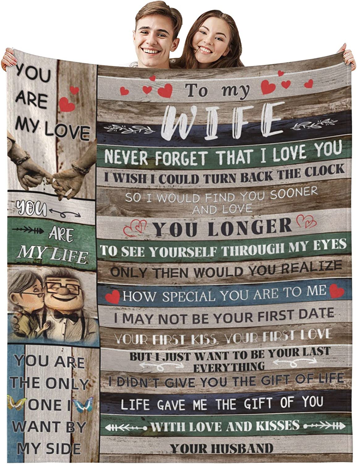 Gift For Wife Blanket - To My Wife, Couples Blanket - Romantic Gift For Wife From Husband, Birthday, Christmas, Valentines, Anniversary Blanket - You Are My Love Blanket