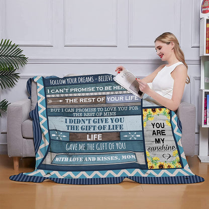 ﻿To My Daughter Blanket From Mom, Gifts For Daughter From Mom, Best Gifts Ideas For Daughter, I Love You Blanket Gift for Daughter From Wife, Soft Cozy Warm Throw Blankets For Bed Couch Living Room