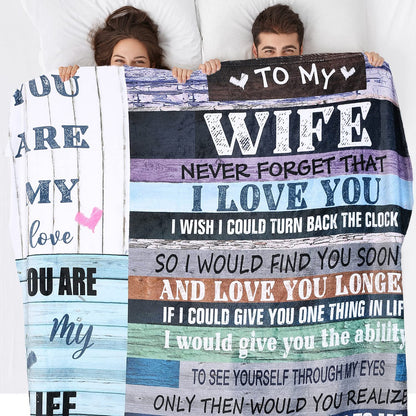 Gift For Wife Blanket - To My Wife Blanket - Romantic Gift For Wife From Husband, Birthday, Christmas, Valentines, Anniversary Blanket
