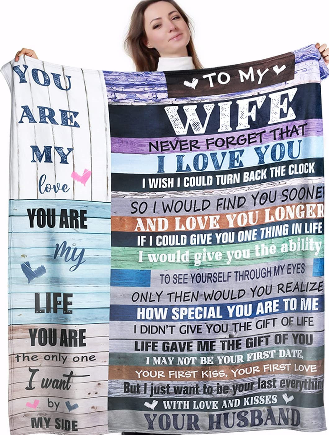 Gift For Wife Blanket - To My Wife Blanket - Romantic Gift For Wife From Husband, Birthday, Christmas, Valentines, Anniversary Blanket